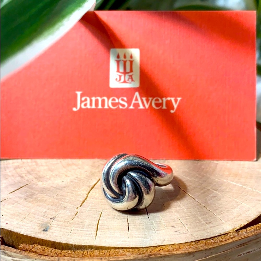 James Avery silver swirl ring knot dome 925 sterling 5.5